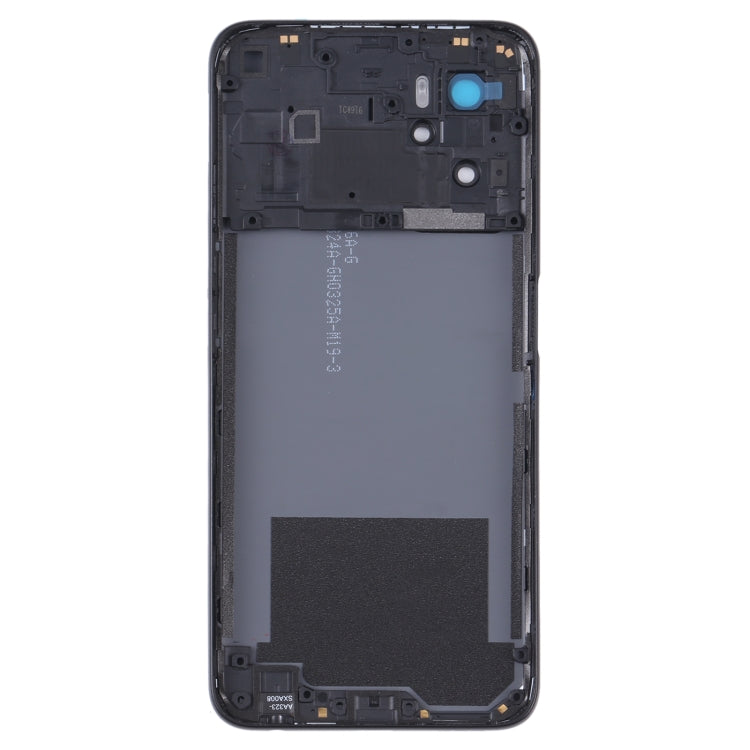 For OPPO A36/A76 Battery Back Cover with Middle Frame (Black) - Back Cover by PMC Jewellery | Online Shopping South Africa | PMC Jewellery | Buy Now Pay Later Mobicred