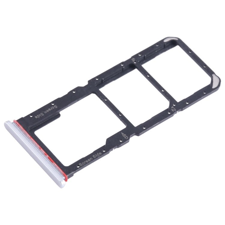 For Tecno Spark 10 Pro KI7 SIM Card Tray + SIM Card Tray + Micro SD Card Tray (White) - Card Tray by PMC TechLife | Online Shopping South Africa | PMC TechLife