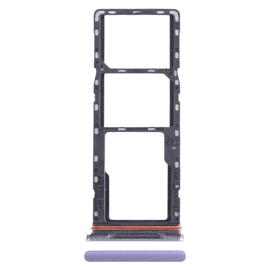 For Infinix Hot 10i X659B SIM Card Tray + SIM Card Tray + Micro SD Card Tray (Purple) - Card Tray by PMC Jewellery | Online Shopping South Africa | PMC Jewellery