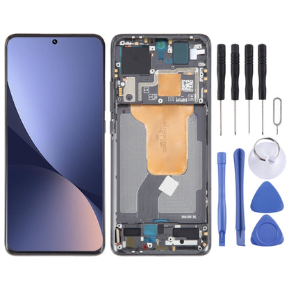 For Xiaomi 12 Original AMOLED Material LCD Screen Digitizer Full Assembly with Frame (Black) - LCD Screen by PMC Jewellery | Online Shopping South Africa | PMC Jewellery