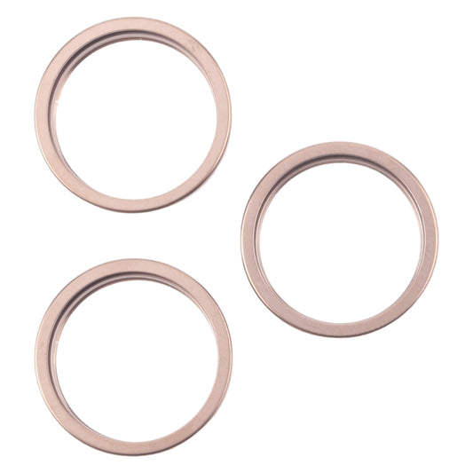 For iPhone 16 Pro Max 3pcs/set Rear Camera Glass Lens Metal Outside Protector Hoop Ring (Gold) -  by PMC Jewellery | Online Shopping South Africa | PMC Jewellery | Buy Now Pay Later Mobicred