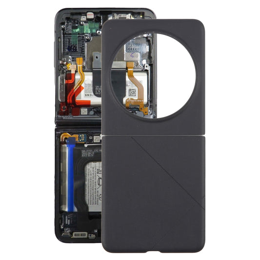 For Tecno Phantom V Flip Original Battery Back Cover(Black) - Back Cover by PMC Jewellery | Online Shopping South Africa | PMC Jewellery | Buy Now Pay Later Mobicred