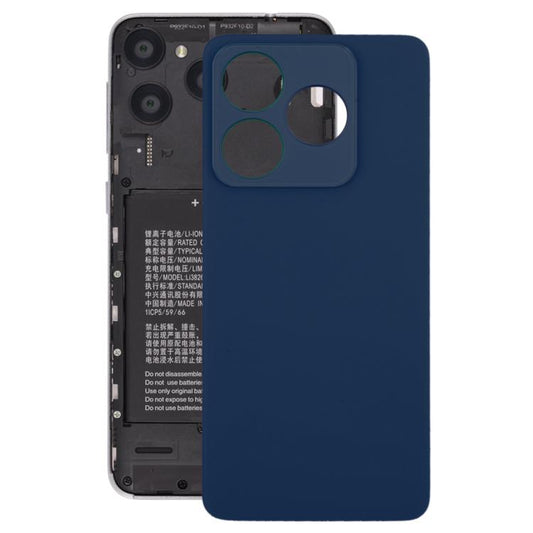 For ZTE Axon 60 Lite Glass Battery Back Cover with Adhesive(Blue) - For ZTE by PMC Jewellery | Online Shopping South Africa | PMC Jewellery | Buy Now Pay Later Mobicred