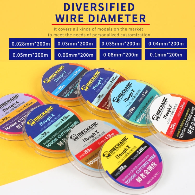 MECHANIC iTough X 200M 0.1MM LCD OLED Screen Cutting Wire - Welding Wire by MECHANIC | Online Shopping South Africa | PMC TechLife | Buy Now Pay Later Mobicred