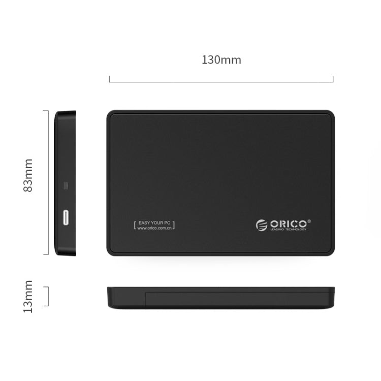 ORICO 2.5 inch Type-C Hard Drive Enclosure - HDD Enclosure by ORICO | Online Shopping South Africa | PMC Jewellery | Buy Now Pay Later Mobicred