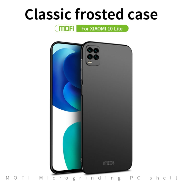 For Xiaomi Mi 10 Lite MOFI Frosted PC Ultra-thin Hard Case(Black) - Xiaomi Cases by MOFI | Online Shopping South Africa | PMC TechLife | Buy Now Pay Later Mobicred