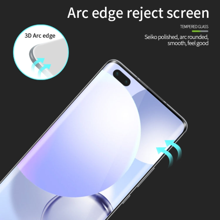 For Huawei Nova 7 Pro /Honor 30 Pro MOFI 9H 3D Explosion Proof Thermal Bending Full Screen Covered Tempered Glass Film(Black) - Huawei Tempered Glass by MOFI | Online Shopping South Africa | PMC Jewellery