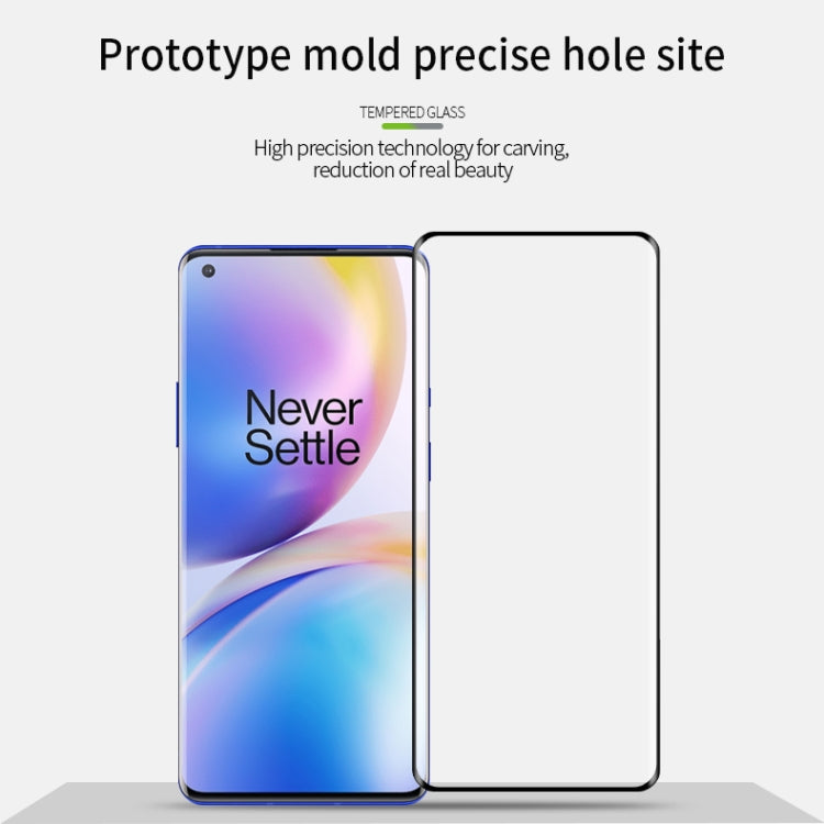 For OnePlus 8 Pro MOFI 9H 3D Explosion Proof Thermal Bending Full Screen Covered Tempered Glass Film(Black) - OnePlus Tempered Glass by MOFI | Online Shopping South Africa | PMC Jewellery