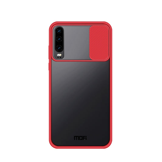 For Huawei P40 Pro+ MOFI Xing Dun Series PC + TPU Anti-peep Waterproof And Anti-drop All-inclusive Protective Shell, Translucent Frosted(Red) - Huawei Cases by MOFI | Online Shopping South Africa | PMC Jewellery