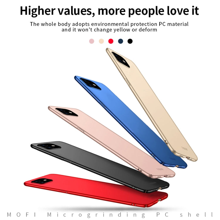 For iPhone 12 / 12 Pro MOFI Frosted PC Ultra-thin Hard Case(Gold) - iPhone 12 / 12 Pro Cases by MOFI | Online Shopping South Africa | PMC Jewellery