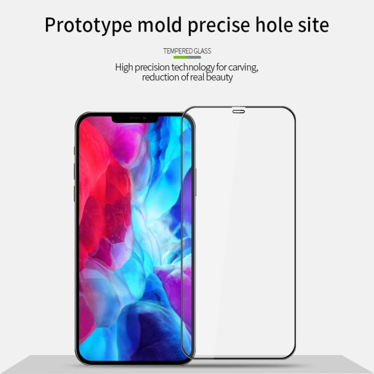 For iPhone 12 / 12 Pro MOFI 9H 3D Explosion-proof Curved Screen Tempered Glass Film(Black) - iPhone 12 / 12 Pro Tempered Glass by MOFI | Online Shopping South Africa | PMC Jewellery