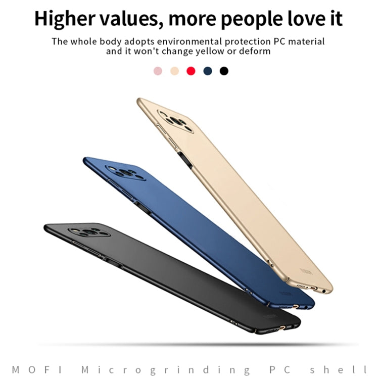 For Xiaomi POCO X3/X3 NFC MOFI Frosted PC Ultra-thin Hard Case(Blue) - Xiaomi Cases by MOFI | Online Shopping South Africa | PMC Jewellery