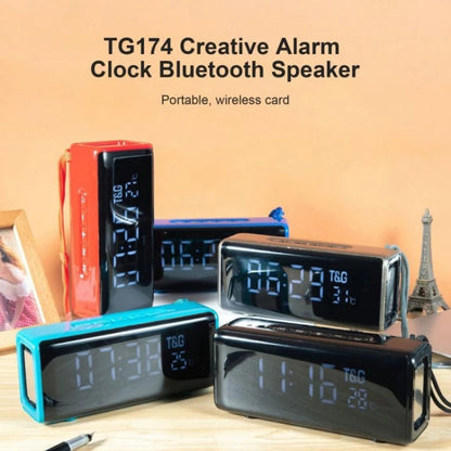 T&G TG174 TWS Mmirror Bluetooth Speaker, Support Alarm Clock / Time & Temperature Display / Micro SD Card / FM / MP3(Red) - Desktop Speaker by T&G | Online Shopping South Africa | PMC Jewellery | Buy Now Pay Later Mobicred