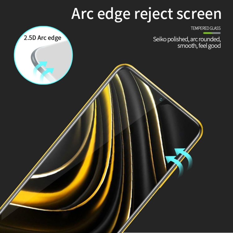 For Xiaomi Poco M3 MOFI 9H 2.5D Full Screen Tempered Glass Film(Black) -  by MOFI | Online Shopping South Africa | PMC Jewellery