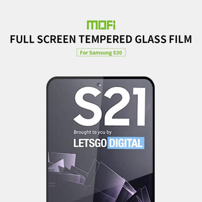 For Samsung Galaxy S21 5G MOFI 9H 2.5D Full Screen Tempered Glass Film(Black) - Galaxy S21 5G Tempered Glass by MOFI | Online Shopping South Africa | PMC Jewellery