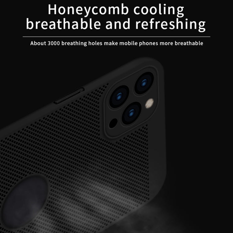 For iPhone 12 Pro MOFi Honeycomb Texture Breathable PC Shockproof Protective Back Cover Case(Rose Gold) - iPhone 12 / 12 Pro Cases by MOFI | Online Shopping South Africa | PMC TechLife