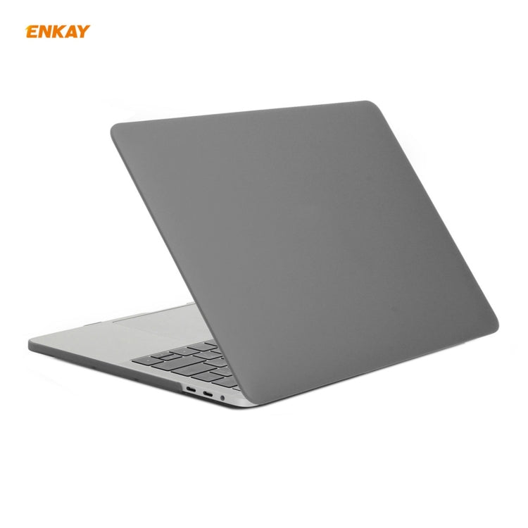 ENKAY 3 in 1 Matte Laptop Protective Case + US Version TPU Keyboard Film + Anti-dust Plugs Set for MacBook Pro 13.3 inch A1706 / A1989 / A2159 (with Touch Bar)(Grey) - MacBook Pro Cases by ENKAY | Online Shopping South Africa | PMC Jewellery | Buy Now Pay Later Mobicred