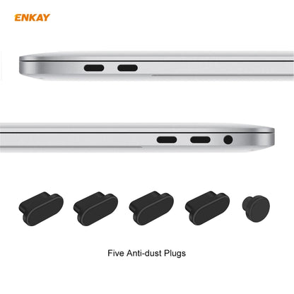 ENKAY 3 in 1 Matte Laptop Protective Case + US Version TPU Keyboard Film + Anti-dust Plugs Set for MacBook Pro 13.3 inch A1706 / A1989 / A2159 (with Touch Bar)(White) - MacBook Pro Cases by ENKAY | Online Shopping South Africa | PMC Jewellery | Buy Now Pay Later Mobicred