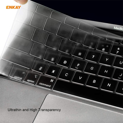 ENKAY 3 in 1 Crystal Laptop Protective Case + EU Version TPU Keyboard Film + Anti-dust Plugs Set for MacBook Pro 13.3 inch A1708 (without Touch Bar)(Orange) - MacBook Pro Cases by ENKAY | Online Shopping South Africa | PMC Jewellery | Buy Now Pay Later Mobicred