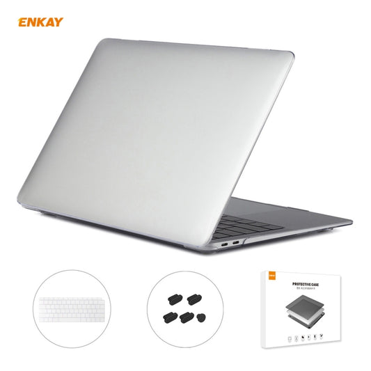 ENKAY 3 in 1 Crystal Laptop Protective Case + US Version TPU Keyboard Film + Anti-dust Plugs Set for MacBook Air 13.3 inch A1932 (2018)(Transparent) - MacBook Air Cases by WIWU | Online Shopping South Africa | PMC Jewellery | Buy Now Pay Later Mobicred