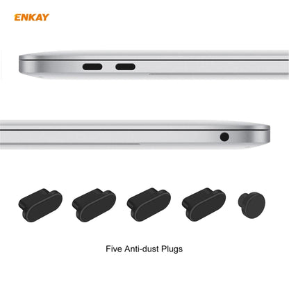 ENKAY 3 in 1 Crystal Laptop Protective Case + US Version TPU Keyboard Film + Anti-dust Plugs Set for MacBook Air 13.3 inch A1932 (2018)(Grey) - MacBook Air Cases by WIWU | Online Shopping South Africa | PMC Jewellery | Buy Now Pay Later Mobicred