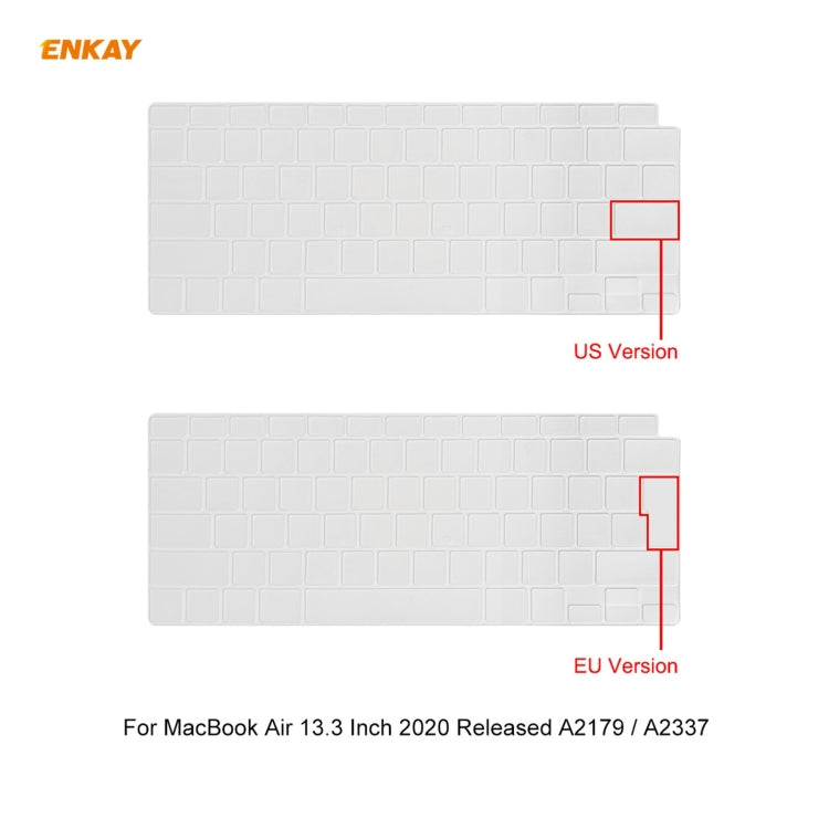 ENKAY 3 in 1 Matte Laptop Protective Case + EU Version TPU Keyboard Film + Anti-dust Plugs Set for MacBook Air 13.3 inch A2179 & A2337 (2020)(Grey) - MacBook Pro Cases by ENKAY | Online Shopping South Africa | PMC Jewellery | Buy Now Pay Later Mobicred