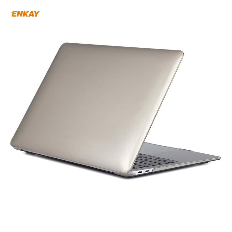 For MacBook Air 13.3 inch A2179 & A2337 2020 ENKAY 3 in 1 Crystal Laptop Protective Case + US Version TPU Keyboard Film + Anti-dust Plugs Set(Grey) - MacBook Air Cases by WIWU | Online Shopping South Africa | PMC Jewellery | Buy Now Pay Later Mobicred