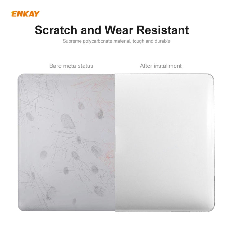 ENKAY 3 in 1 Crystal Laptop Protective Case + US Version TPU Keyboard Film + Anti-dust Plugs Set for MacBook Pro 13.3 inch A2251 & A2289 & A2338 (with Touch Bar)(Orange) - MacBook Pro Cases by ENKAY | Online Shopping South Africa | PMC Jewellery | Buy Now Pay Later Mobicred