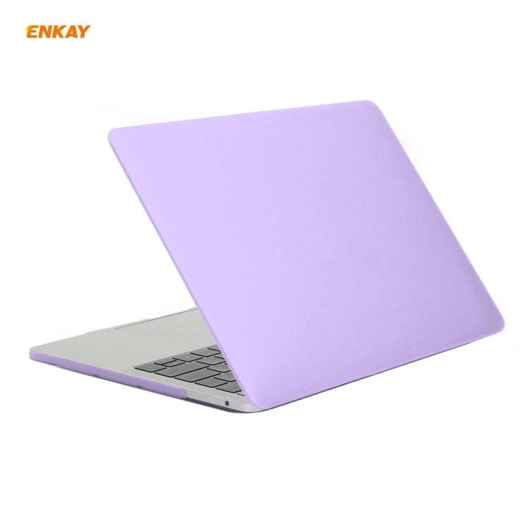 ENKAY 3 in 1 Matte Laptop Protective Case + US Version TPU Keyboard Film + Anti-dust Plugs Set for MacBook Pro 13.3 inch A2251 & A2289 & A2338 (with Touch Bar)(Purple) - MacBook Pro Cases by ENKAY | Online Shopping South Africa | PMC Jewellery | Buy Now Pay Later Mobicred