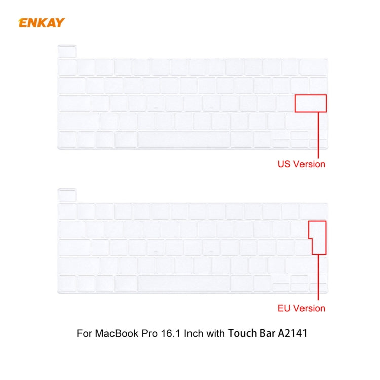 ENKAY 3 in 1 Matte Laptop Protective Case + US Version TPU Keyboard Film + Anti-dust Plugs Set for MacBook Pro 16 inch A2141 (with Touch Bar)(Cyan) - MacBook Pro Cases by ENKAY | Online Shopping South Africa | PMC Jewellery | Buy Now Pay Later Mobicred