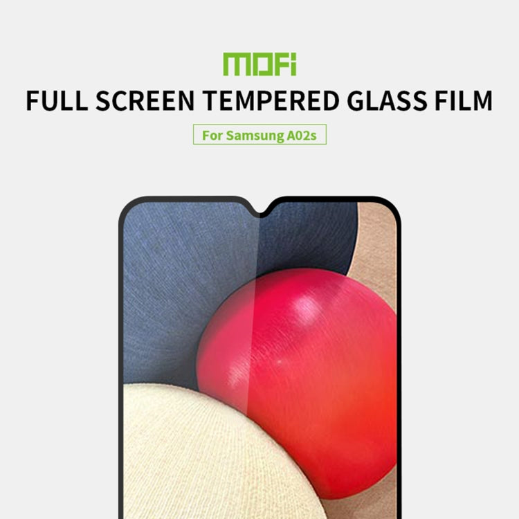 For Samsung Galaxy A02s MOFI 9H 2.5D Full Screen Tempered Glass Film(Black) - Galaxy Tempered Glass by MOFI | Online Shopping South Africa | PMC Jewellery