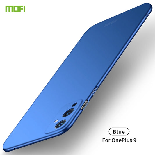 For OnePlus 9 MOFI Frosted PC Ultra-thin Hard Case(Blue) - OnePlus Cases by MOFI | Online Shopping South Africa | PMC Jewellery