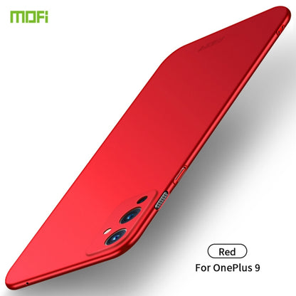 For OnePlus 9 MOFI Frosted PC Ultra-thin Hard Case(Red) - OnePlus Cases by MOFI | Online Shopping South Africa | PMC Jewellery