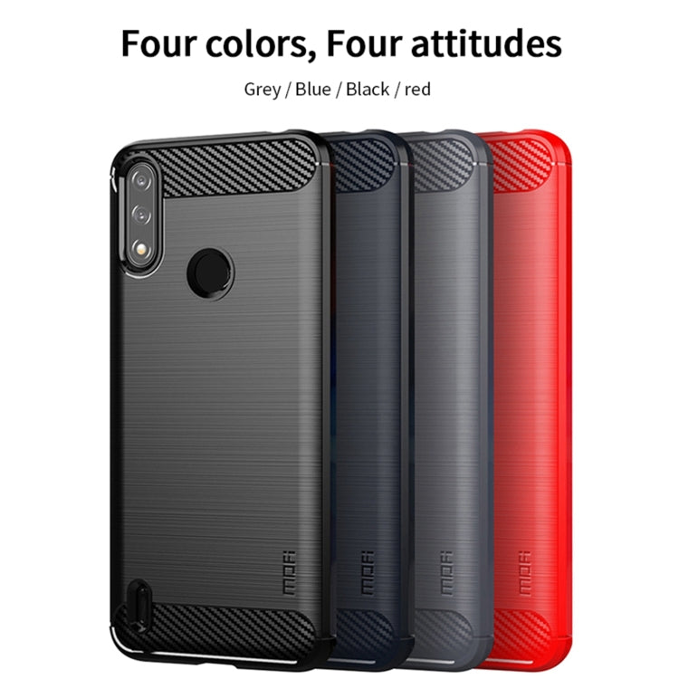 For Motorola Moto E7 Power MOFI Gentleness Series Brushed Texture Carbon Fiber Soft TPU Case(Black) - Motorola Cases by MOFI | Online Shopping South Africa | PMC Jewellery