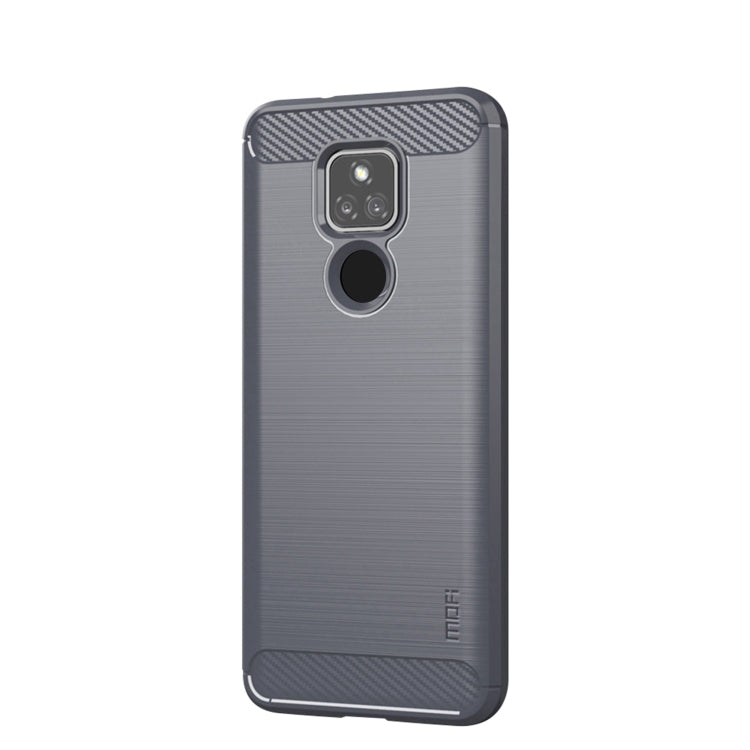 For Motorola Moto G Play 2021 MOFI Gentleness Series Brushed Texture Carbon Fiber Soft TPU Case(Gray) - Motorola Cases by MOFI | Online Shopping South Africa | PMC Jewellery