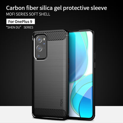 For OnePlus 9 MOFI Gentleness Series Brushed Texture Carbon Fiber Soft TPU Case(Red) - OnePlus Cases by MOFI | Online Shopping South Africa | PMC Jewellery | Buy Now Pay Later Mobicred