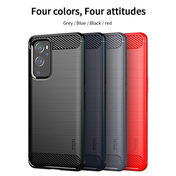 For OnePlus 9 Pro MOFI Gentleness Series Brushed Texture Carbon Fiber Soft TPU Case(Black) - OnePlus Cases by MOFI | Online Shopping South Africa | PMC TechLife | Buy Now Pay Later Mobicred
