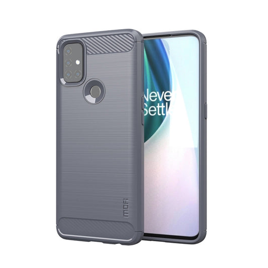 For OnePlus Nord N10 5G MOFI Gentleness Series Brushed Texture Carbon Fiber Soft TPU Case(Grey) - OnePlus Cases by MOFI | Online Shopping South Africa | PMC Jewellery