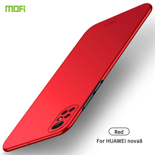 For Huawei Nova 8 MOFI Frosted PC Ultra-thin Hard Case(Red) - Huawei Cases by MOFI | Online Shopping South Africa | PMC Jewellery