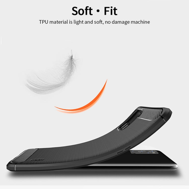 For OnePlus 9R MOFI Gentleness Series Brushed Texture Carbon Fiber Soft TPU Case(Gray) - OnePlus Cases by MOFI | Online Shopping South Africa | PMC TechLife | Buy Now Pay Later Mobicred