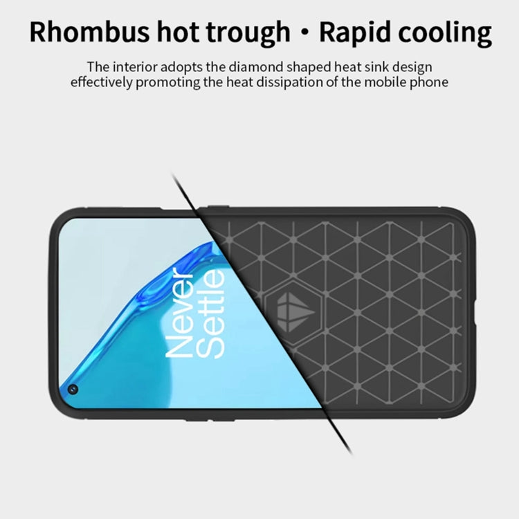 For OnePlus 9R MOFI Gentleness Series Brushed Texture Carbon Fiber Soft TPU Case(Red) - OnePlus Cases by MOFI | Online Shopping South Africa | PMC TechLife | Buy Now Pay Later Mobicred