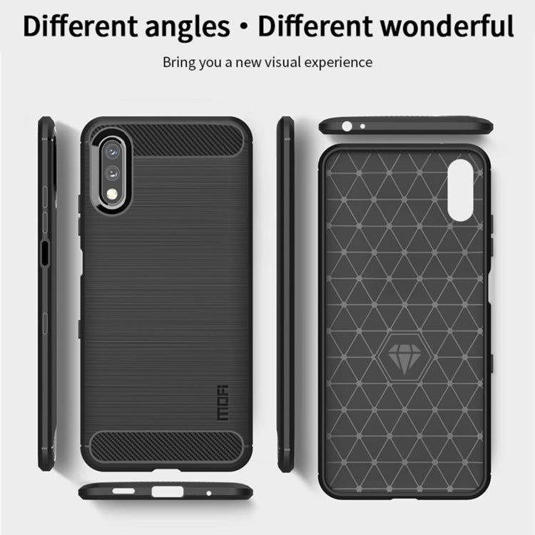 For Sony Xperia ACE ll MOFI Gentleness Series Brushed Texture Carbon Fiber Soft TPU Case(Black) - Sony Cases by MOFI | Online Shopping South Africa | PMC Jewellery