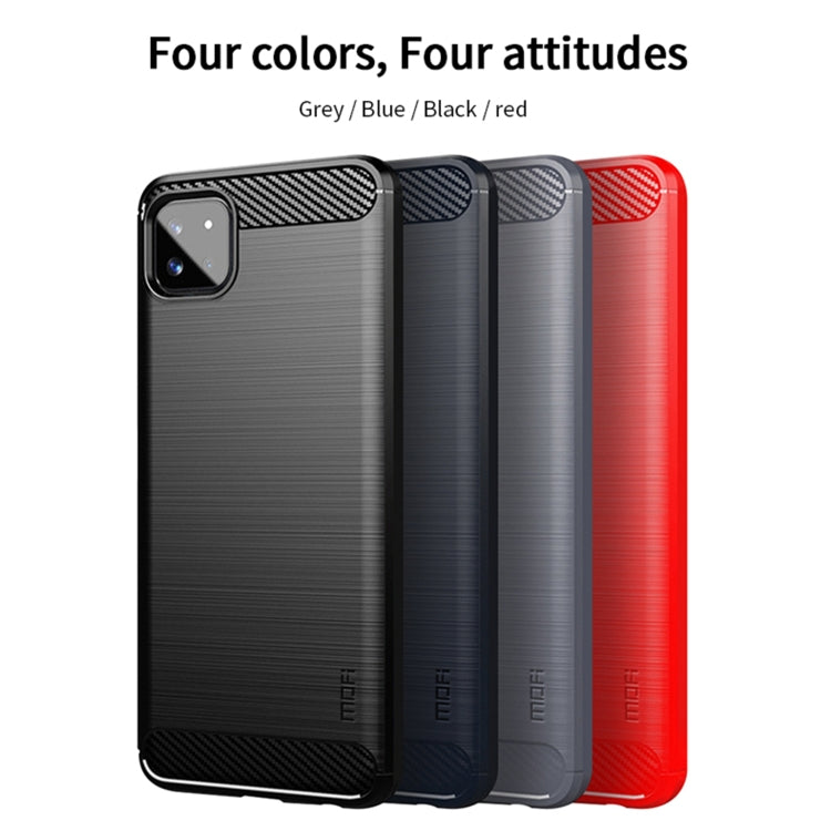 For Samsung Galaxy A22 5G MOFI Gentleness Series Brushed Texture Carbon Fiber Soft TPU Case(Black) - Galaxy Phone Cases by MOFI | Online Shopping South Africa | PMC Jewellery