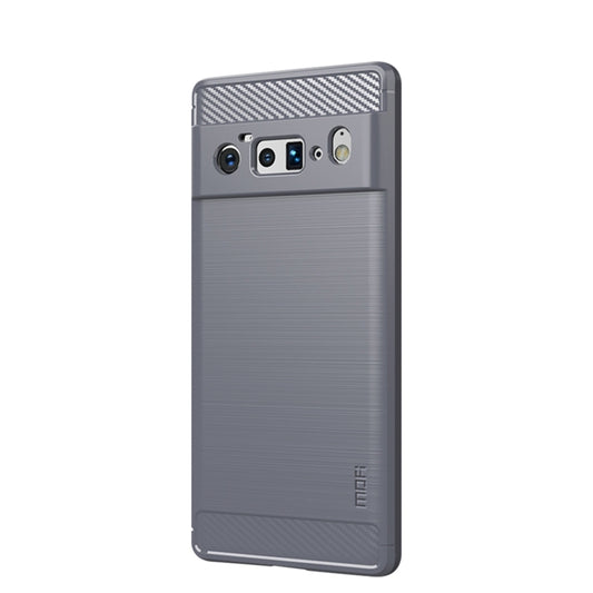 For Google Pixel 6 Pro MOFI Gentleness Series Brushed Texture Carbon Fiber Soft TPU Case(Gray) - Google Cases by MOFI | Online Shopping South Africa | PMC Jewellery