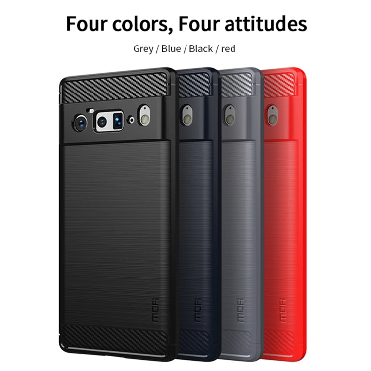 For Google Pixel 6 Pro MOFI Gentleness Series Brushed Texture Carbon Fiber Soft TPU Case(Gray) - Google Cases by MOFI | Online Shopping South Africa | PMC TechLife | Buy Now Pay Later Mobicred