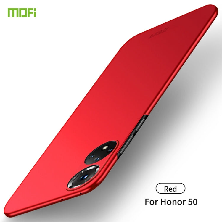 For Honor 50 MOFI Frosted PC Ultra-thin Hard Case(Red) - Honor Cases by MOFI | Online Shopping South Africa | PMC Jewellery