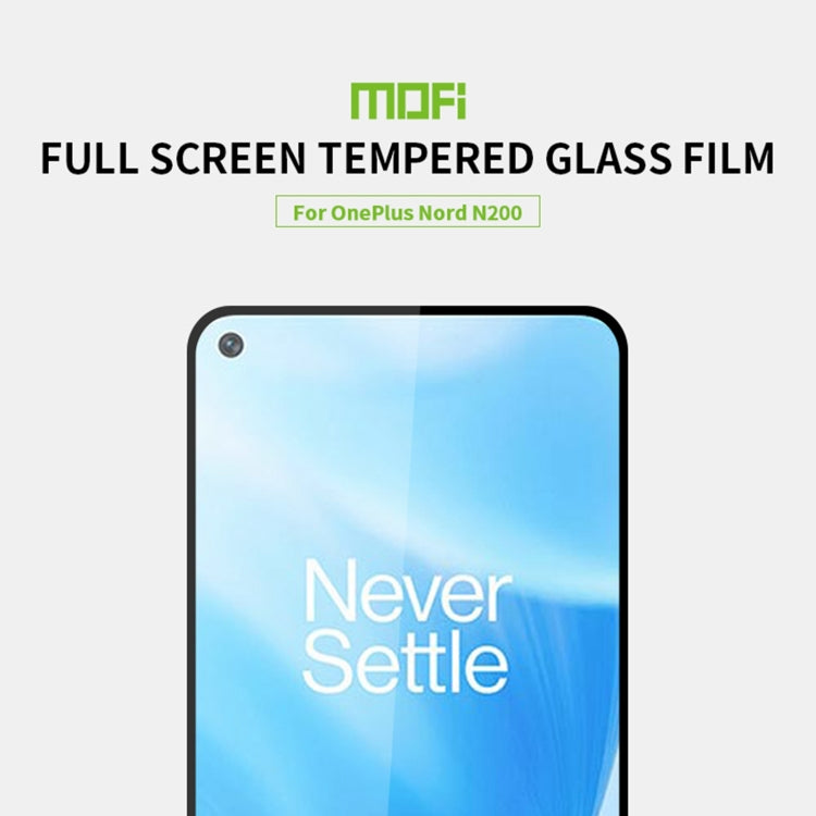 For OnePlus Nord N200 MOFI 9H 2.5D Full Screen Tempered Glass Film(Black) - OnePlus Tempered Glass by MOFI | Online Shopping South Africa | PMC Jewellery