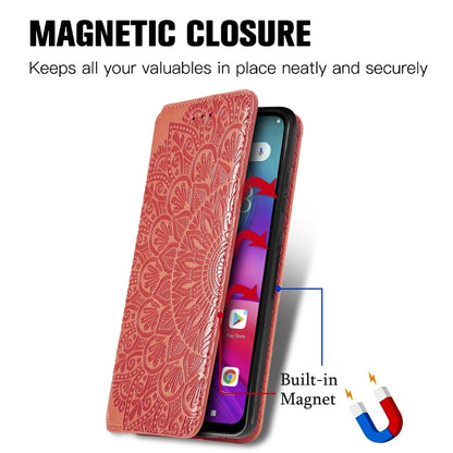 For Doogee X96 Pro Blooming Mandala Embossed Pattern Magnetic Horizontal Flip Leather Case with Holder & Card Slots & Wallet(Red) - More Brand by PMC Jewellery | Online Shopping South Africa | PMC Jewellery | Buy Now Pay Later Mobicred