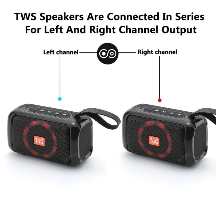 T&G TG193 Portable Bluetooth Speaker LED Light Waterproof Outdoor Subwoofer Support TF Card / FM Radio / AUX(Black) - Desktop Speaker by T&G | Online Shopping South Africa | PMC Jewellery | Buy Now Pay Later Mobicred