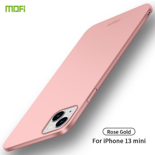 For iPhone 13 mini  MOFI Frosted PC Ultra-thin Hard Case(Rose Gold) - iPhone 13 mini Cases by MOFI | Online Shopping South Africa | PMC Jewellery | Buy Now Pay Later Mobicred